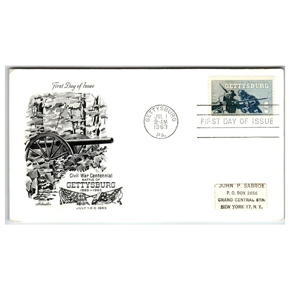 Scott #1233 1963 Gettysburg Civil War First Day Cover FDC Artmaster